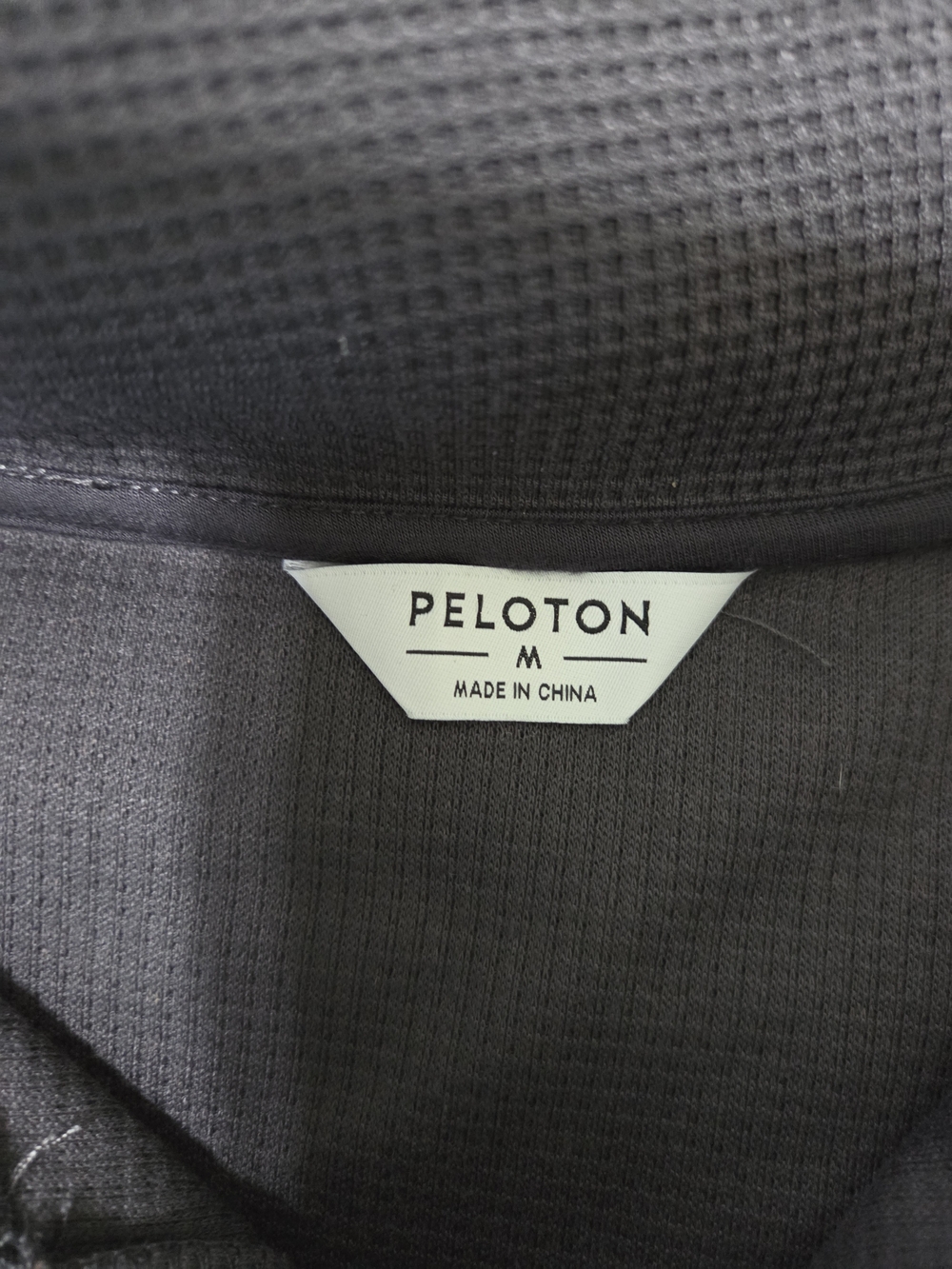 Peloton Men's Half-Zip Waffle Pullover - Dark Gray - Picture 2 of 7